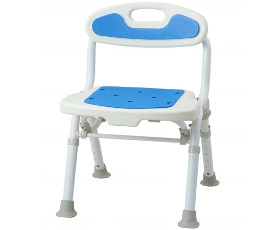 サテライト 福浴 折たたみコンパクトシャワーチェア ブルー FKW-02-B 1個(ご注文単位1個)【直送品】