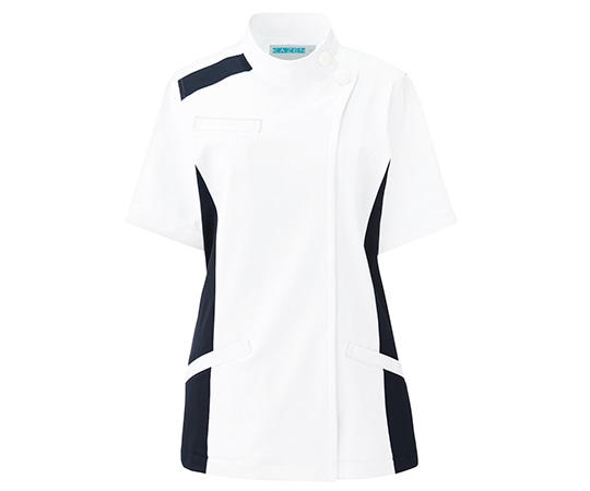 KAZEN レディスジャケット半袖 ネイビー 3L 084-28 3L 1枚（ご注文単位1枚）【直送品】