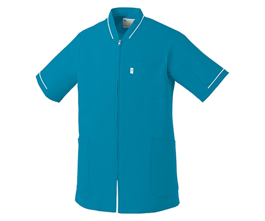 ミズノ(チトセ) 男女兼用前開きスクラブ ターコイズ M MZ0150-C69/M 1枚(ご注文単位1枚)【直送品】