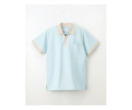 ナガイレーベン ニットシャツ アクア L NX2902 1枚（ご注文単位1枚）【直送品】