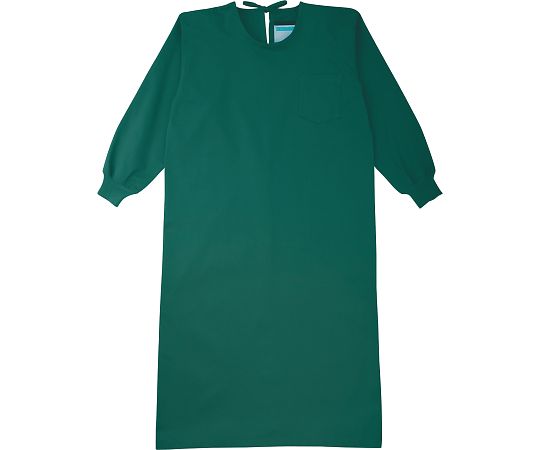KAZEN メンズ手術衣 グリーン L 135-52 L 1枚（ご注文単位1枚）【直送品】