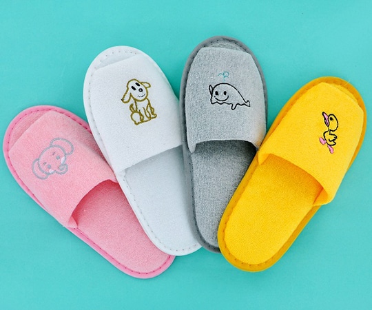 トータス 子供用スリッパ 4色刺繍 1箱（200足入） Y011 1箱（ご注文単位1箱）【直送品】