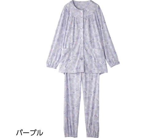 ケアファッション ワンタッチパジャマ パープル 3L 97980 1着（ご注文単位1着）【直送品】