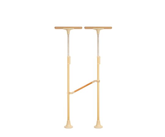 DIPPERホクメイ ベスポジBPZ Tベース ショート H型 木手すり 曲げ600 セット BPZ-H2100-60 1個（ご注文単位1個）【直送品】