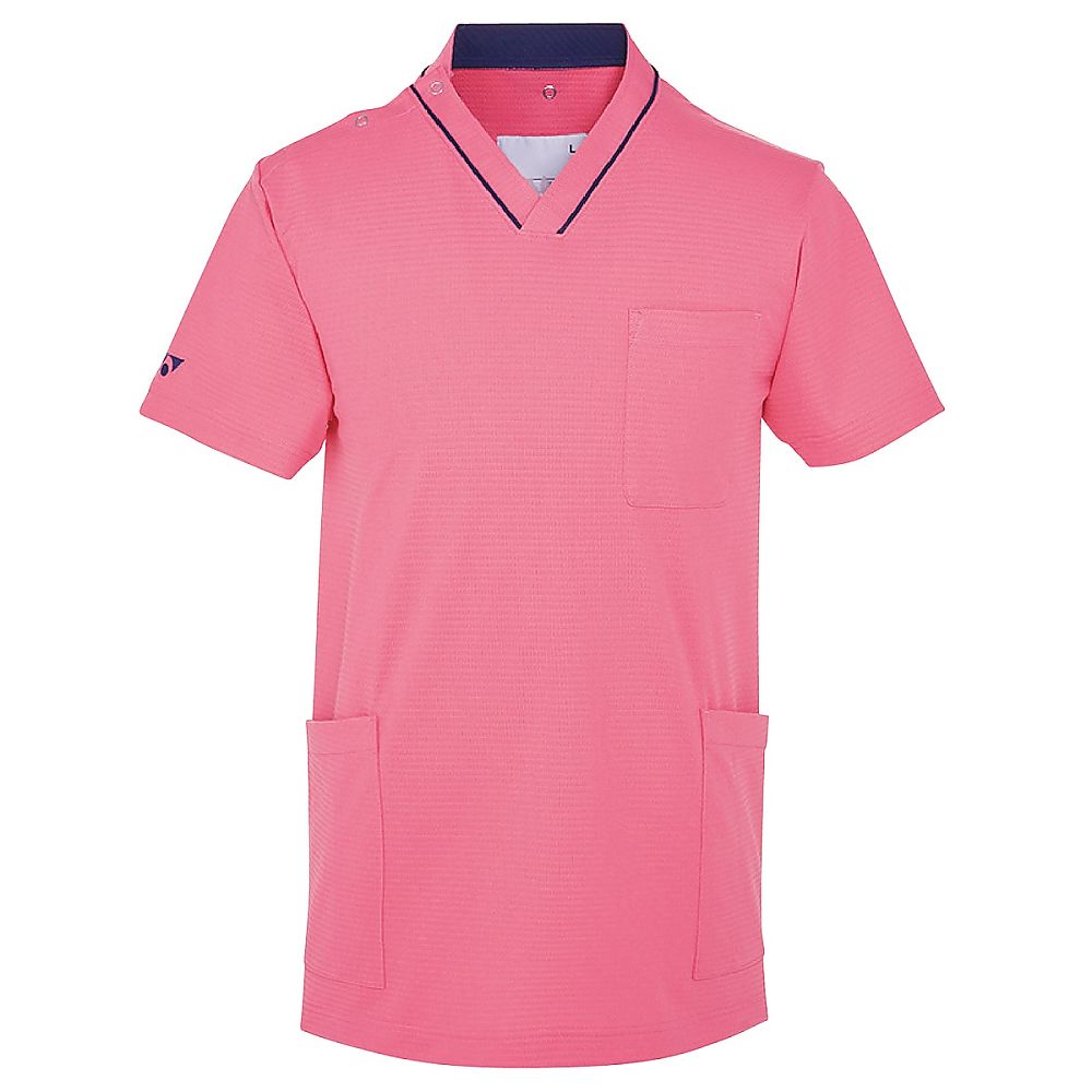 YONEX(トンボ) スクラブ ピンク M(身丈70cm) CY805-11 M 1枚(ご注文単位1枚)【直送品】