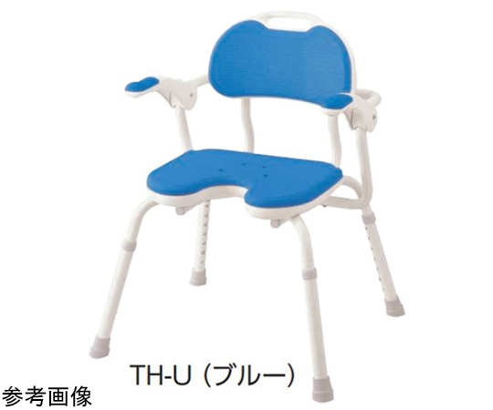 アロン化成 ひじ掛け付シャワーベンチ TH-U ブルー 536-150 1個(ご注文単位1個)【直送品】