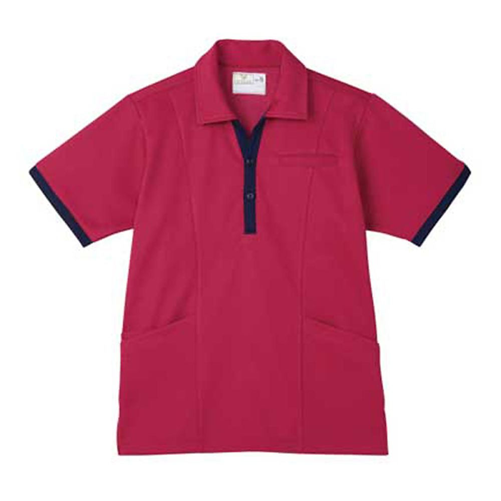 KIRAKU（トンボ） ケアワークシャツ バーガンディー SS（身丈64cm） CR129-15 SS 1枚（ご注文単位1枚）【直送品】