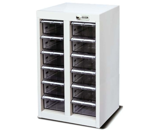 宮成製作所 薬剤保管庫メディロック MLBC配薬キャビネット ダイヤル錠 2列6段 ポリカトレー MLBC-012D-S 1台（ご注文単位1台）【直送品】