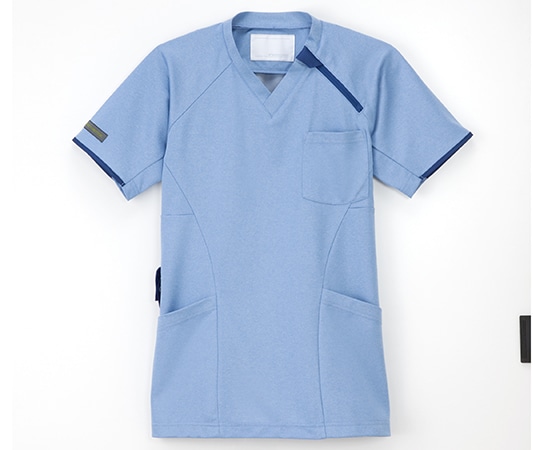 ナガイレーベン ニットシャツ ブルー BL JM-3107 1枚（ご注文単位1枚）【直送品】