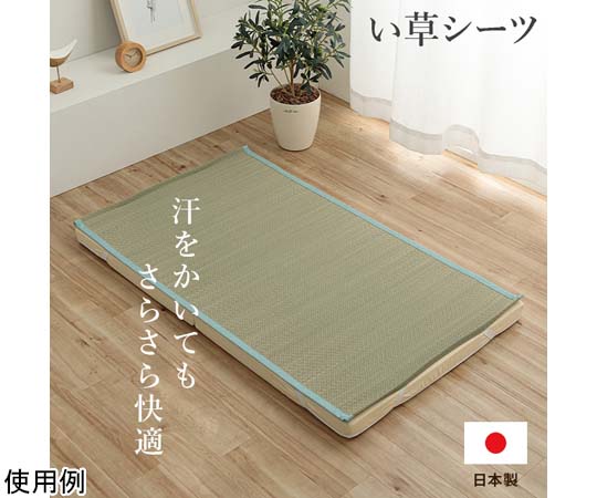 アズワン い草シーツ ブルー ベビーサイズ 約70×120cm 1122920043001 1個（ご注文単位1個）【直送品】