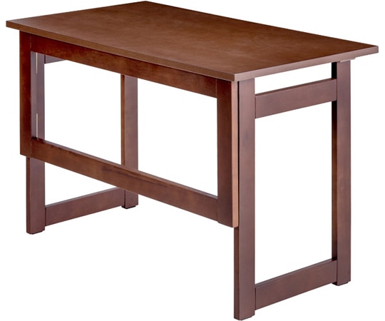 ファミリー・ライフ 天然木折りたたみテーブル 高さ55cm ブラウン 0329910 1箱（ご注文単位1箱）【直送品】