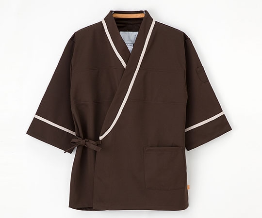 ナガイレーベン 検診衣じんべい型 ブラウン LL FK1481 1枚(ご注文単位1枚)【直送品】