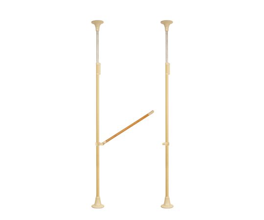 DIPPERホクメイ ベスポジBPZ 丸ベース ロング H型 木手すり 跳ね上げ900 セット BPZ-H2200-31 1個（ご注文単位1個）【直送品】