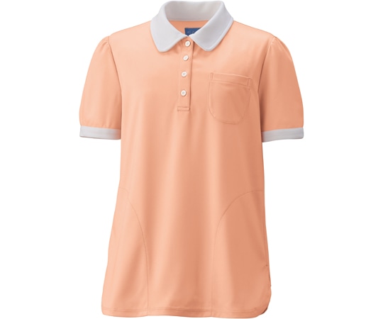 KAZEN レディスニットシャツ アプリコット L KZN239-4 1枚(ご注文単位1枚)【直送品】