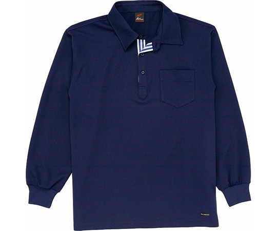 WHISEL(自重堂) 長袖ポロシャツ ネービー EL 85204 1枚(ご注文単位1枚)【直送品】