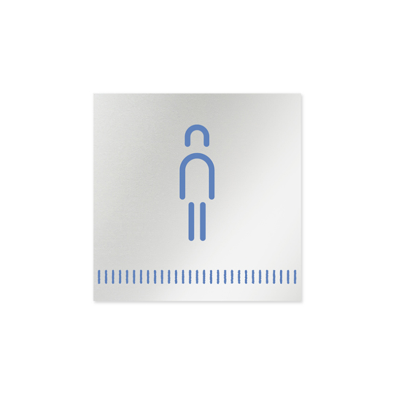 フジタ 室名札 アルミ板150角 病院向け Towelデザイン 男子トイレ2 AL-1515 HB-NT2-0104 1枚(ご注文単位1枚)【直送品】