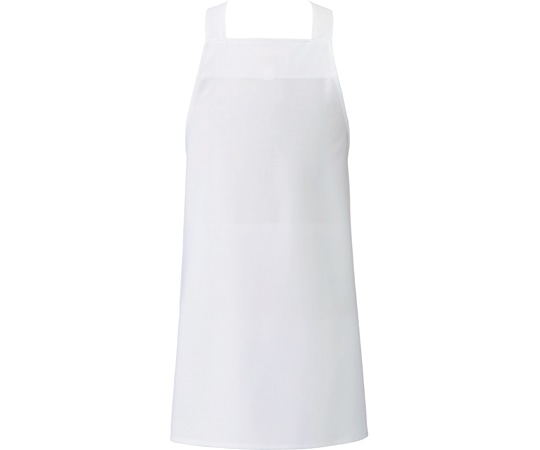 KAZEN 胸当てエプロン ホワイト フリー 594-40 1枚(ご注文単位1枚)【直送品】