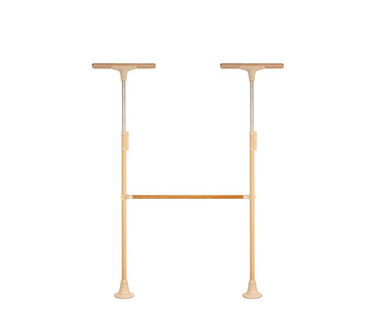 DIPPERホクメイ ベスポジBPZ Tベース ショート H型 木手すり 固定1200 セット BPZ-H2000-62 1個（ご注文単位1個）【直送品】