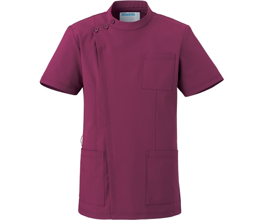 KAZEN ジャケット半袖男女兼用 ワイン LL 762-45L 1枚（ご注文単位1枚）【直送品】