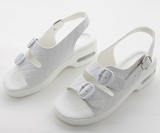 キクスイーサンダル キルティングエアーソールサンダル ホワイト S（21.5~22.0cm） 17601 1足（ご注文単位1足）【直送品】