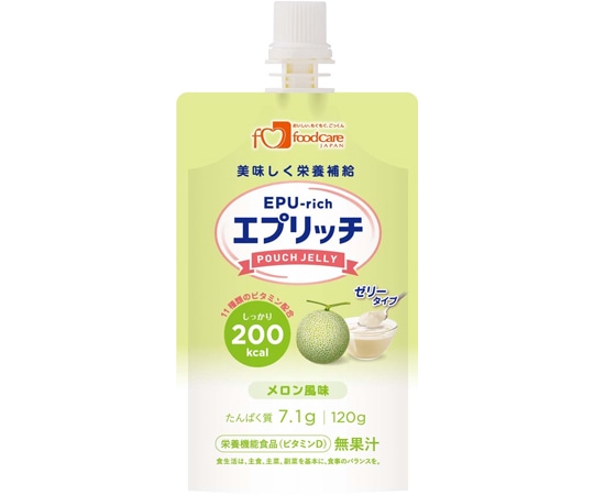 フードケア エプリッチパウチゼリー メロン風味 120g×36袋入  1箱（ご注文単位1箱）【直送品】