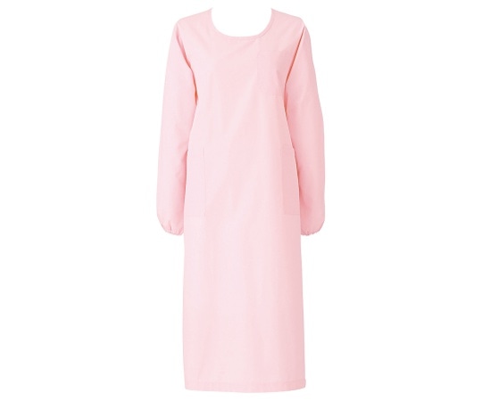 KAZEN 予防衣 長袖 ピンク M 139-33 M 1枚（ご注文単位1枚）【直送品】