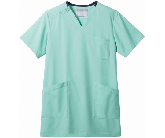 住商モンブラン スクラブ 兼用 半袖 Mミント/ネイビー M MS241-42 M 1枚(ご注文単位1枚)【直送品】