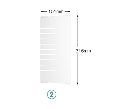 サカセ 仕切板 バスケット64-17タイプ（深さ17cm）用 W316×H151mm 超耐熱タイプ BMD17-40 1枚（ご注文単位1枚）【直送品】