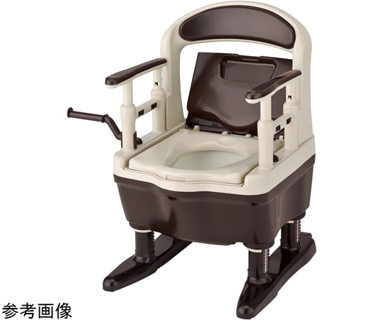 アロン化成 ポータブルトイレ ジャスピタ 標準・快適脱臭 ブラウン 533-903 1個（ご注文単位1個）【直送品】