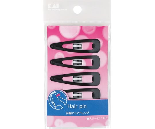 貝印 SS スリーピン 4P ブラック 1セット(4個入) #000HL0142 1セット(ご注文単位1セット)【直送品】