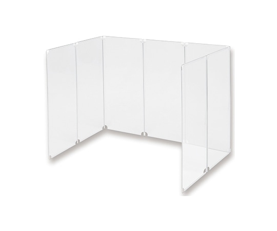 アスカ 折りたたみ透明パーテーション 90cm VGP90 1台(ご注文単位1台)【直送品】