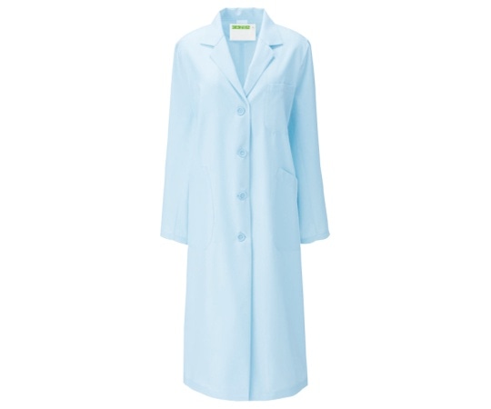 KAZEN レディス診察衣S型 長袖 サックス 3L 260-91 3L 1枚（ご注文単位1枚）【直送品】