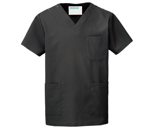 KAZEN スクラブ（男女兼用） チャコール SS 133-91 SS 1枚（ご注文単位1枚）【直送品】