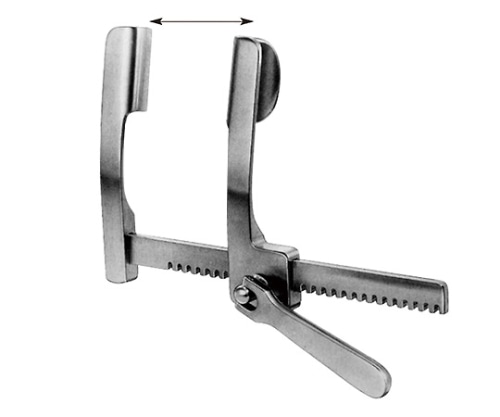 日本フリッツメディコ クーリーリトラクター 小 鈎幅45×20mm Open140mm V152-140C 1個（ご注文単位1個）【直送品】