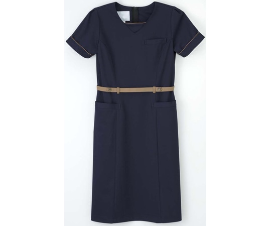 ナガイレーベン ワンピース ネイビー+ベージュ LL LH-6317 1枚（ご注文単位1枚）【直送品】