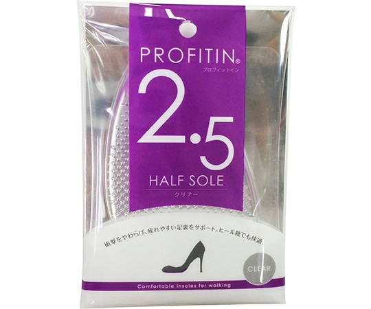 荒川産業 プロフィットイン ハーフソール 2.5mm クリアー  1足（ご注文単位1足）【直送品】