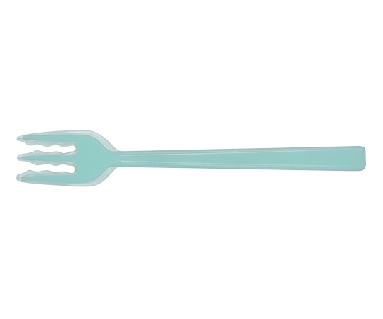 岡部洋食器製作所 口あたりやさしいフォーク （一体型） ブルー KU-12B 1個（ご注文単位1個）【直送品】