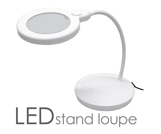 池田レンズ工業 LEDライト付き スタンドルーペ 2倍 100mm CMS-100 1個（ご注文単位1個）【直送品】