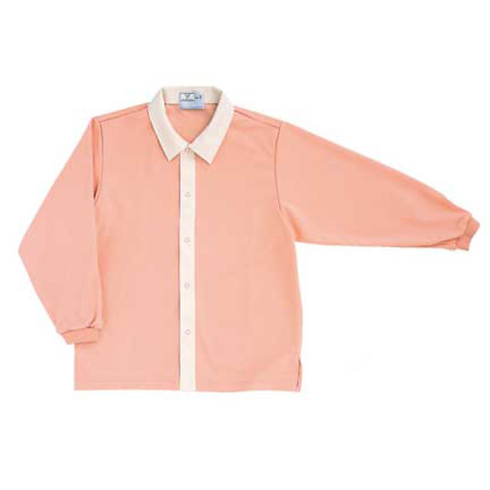 KIRAKU(トンボ) 前開きシャツ オレンジピンク LL(身丈72cm) CR809-13 LL 1枚(ご注文単位1枚)【直送品】
