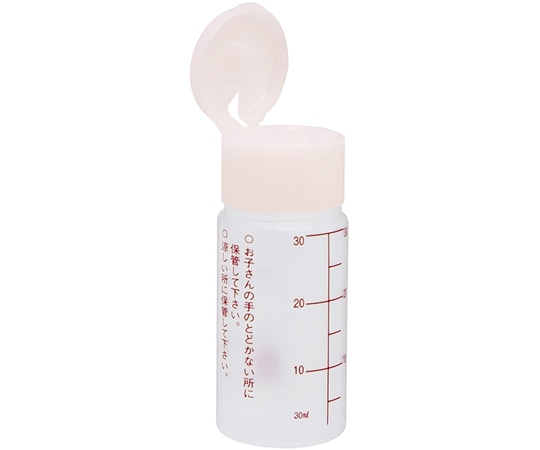 金鵄製作所 NK外用瓶 30mL ワンタッチキャップ（ホワイト:白） 赤色目盛 1箱（200本入） B3450-000WH 1箱（ご注文単位1箱）【直送品】