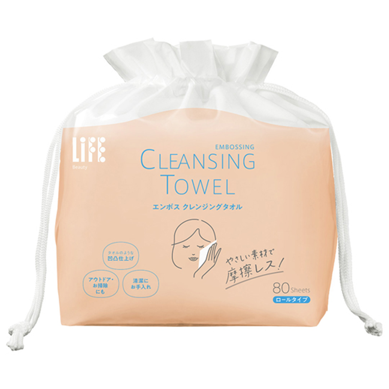 平和メディク ライフ エンボスクレンジングタオル 80枚×36個入 3707 1ケース(ご注文単位1ケース)【直送品】