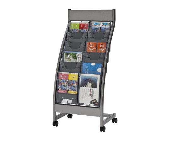 ナカキン パンフレットスタンド 2列6段 グレー PSL-C206-GR 1台（ご注文単位1台）【直送品】