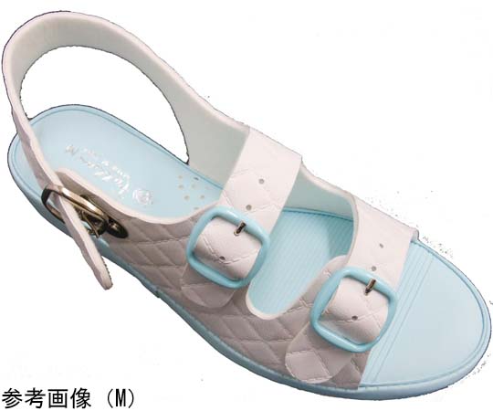 山一 抗菌キルティング2バンドサンダル ブルー S 7609BLS 1足（ご注文単位1足）【直送品】
