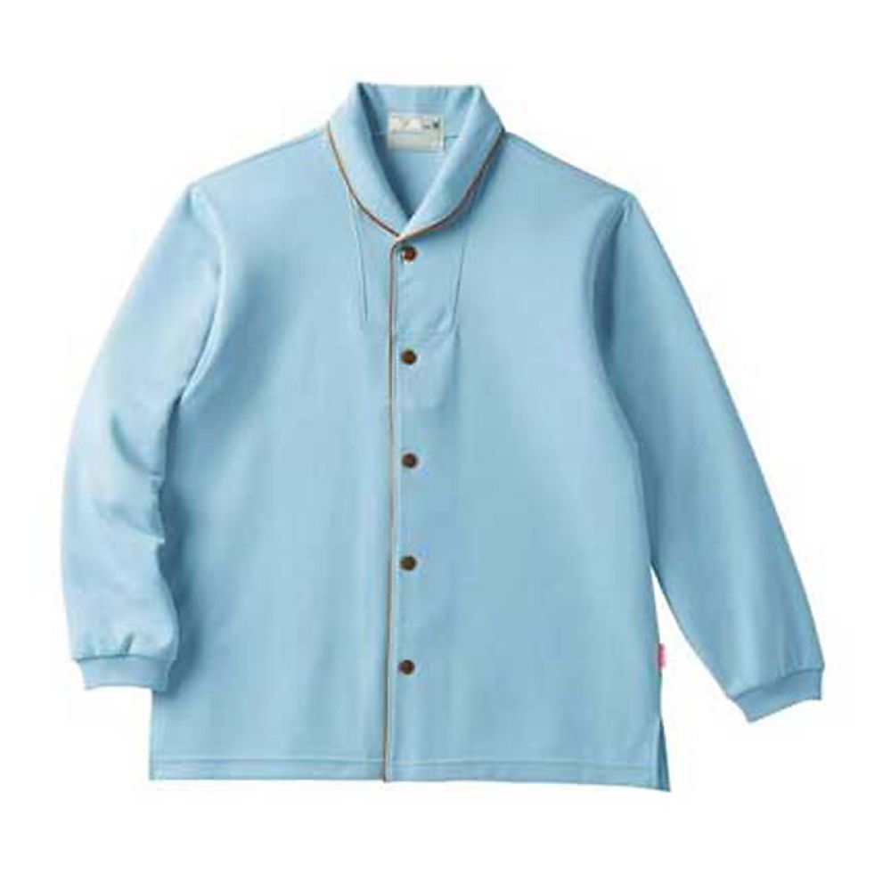 KIRAKU(トンボ) 前開きシャツ ブルー LL(身丈72cm) CR836-75 LL 1枚(ご注文単位1枚)【直送品】