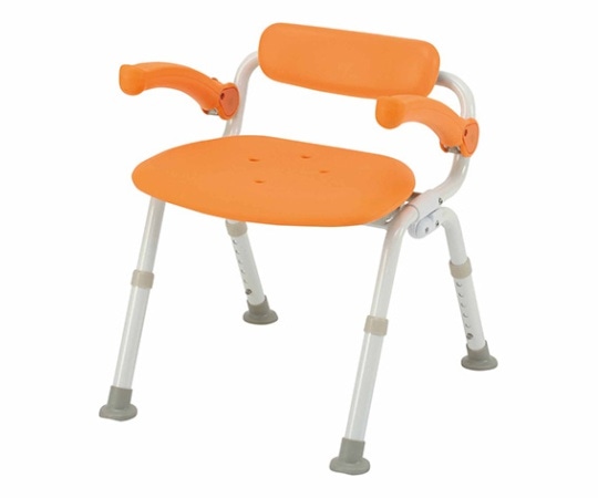 パナソニックエイジフリー シャワーチェア ユクリア ミドルSP腰当付おりたたみN オレンジ PN-L42021D 1個(ご注文単位1個)【直送品】