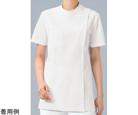 KAZEN レディス医務衣 半袖 白 4L 263-10 4L 1枚(ご注文単位1枚)【直送品】