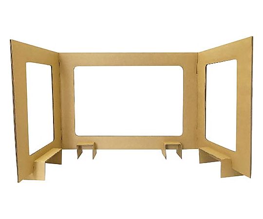 タカマツヤ 窓付き段ボールパーテーション 10個 004331 1セット（ご注文単位1セット）【直送品】