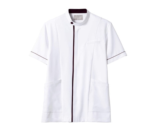 住商モンブラン ジャケット メンズ 半袖 白/ワイン SS 72-1236 1枚（ご注文単位1枚）【直送品】