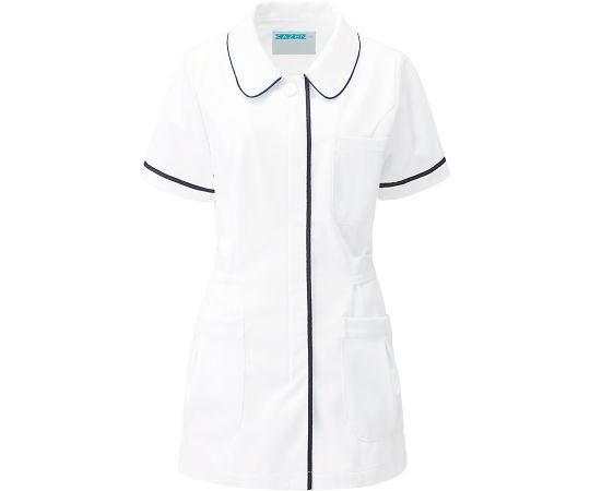 KAZEN レディスジャケット半袖 ネイビー LL 086-28 LL 1枚(ご注文単位1枚)【直送品】