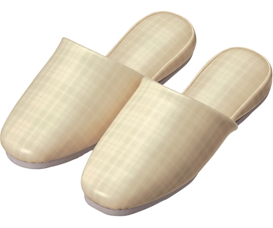 日紅商事 チェック柄スリッパ ベージュ 20足セット NA1002（20ソクセット）-ベージュ-26.0cm 1箱（ご注文単位1箱）【直送品】